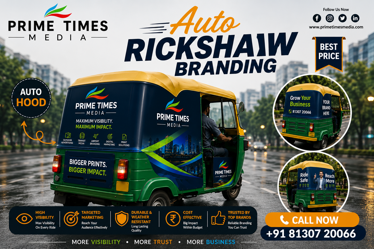 Auto rickshaw outdoor branding project
